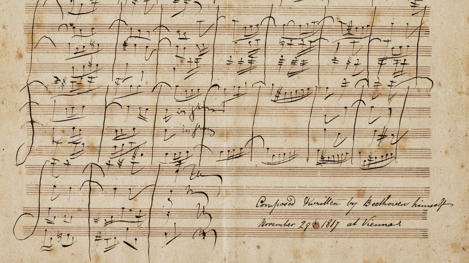 Бетховен Ноты рукопись